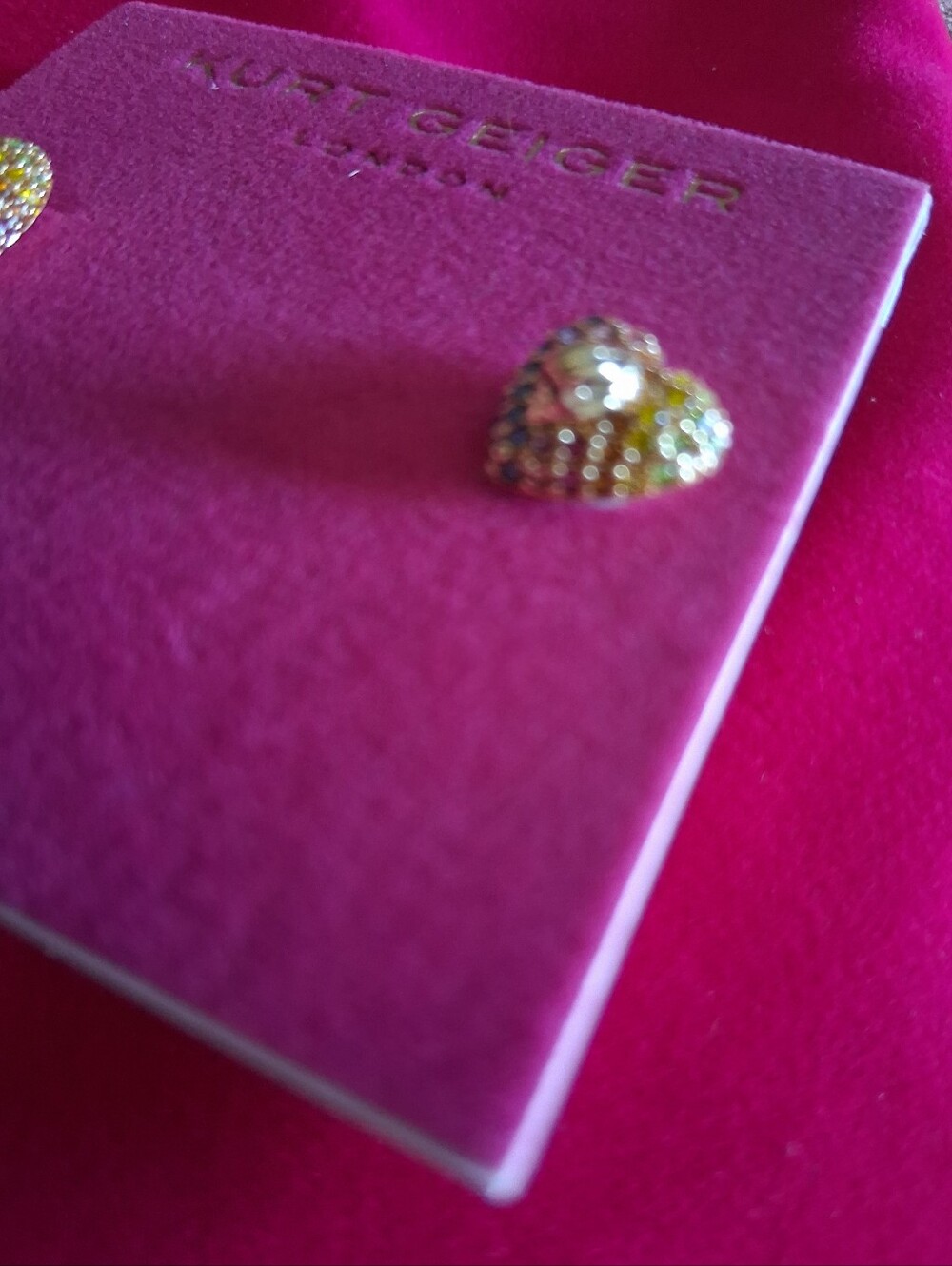Kurt Geiger Heart Stud Earrings - Picture 3 of 5